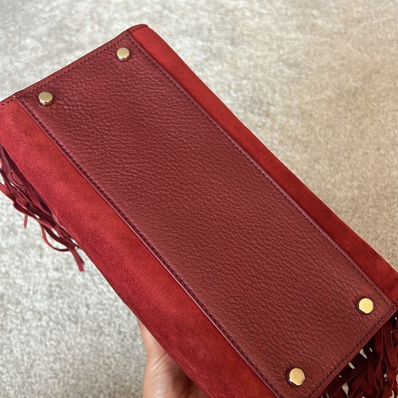 Kate Spade White Rock Fringe Satchel—Suede Sam Sienna - Picture 4 of 6